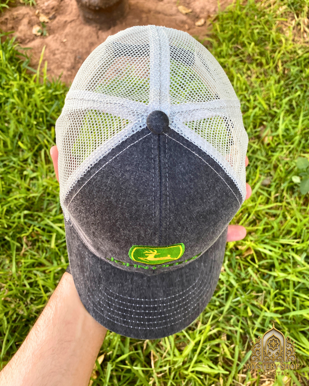 Casquette maille arrière grise John Deere