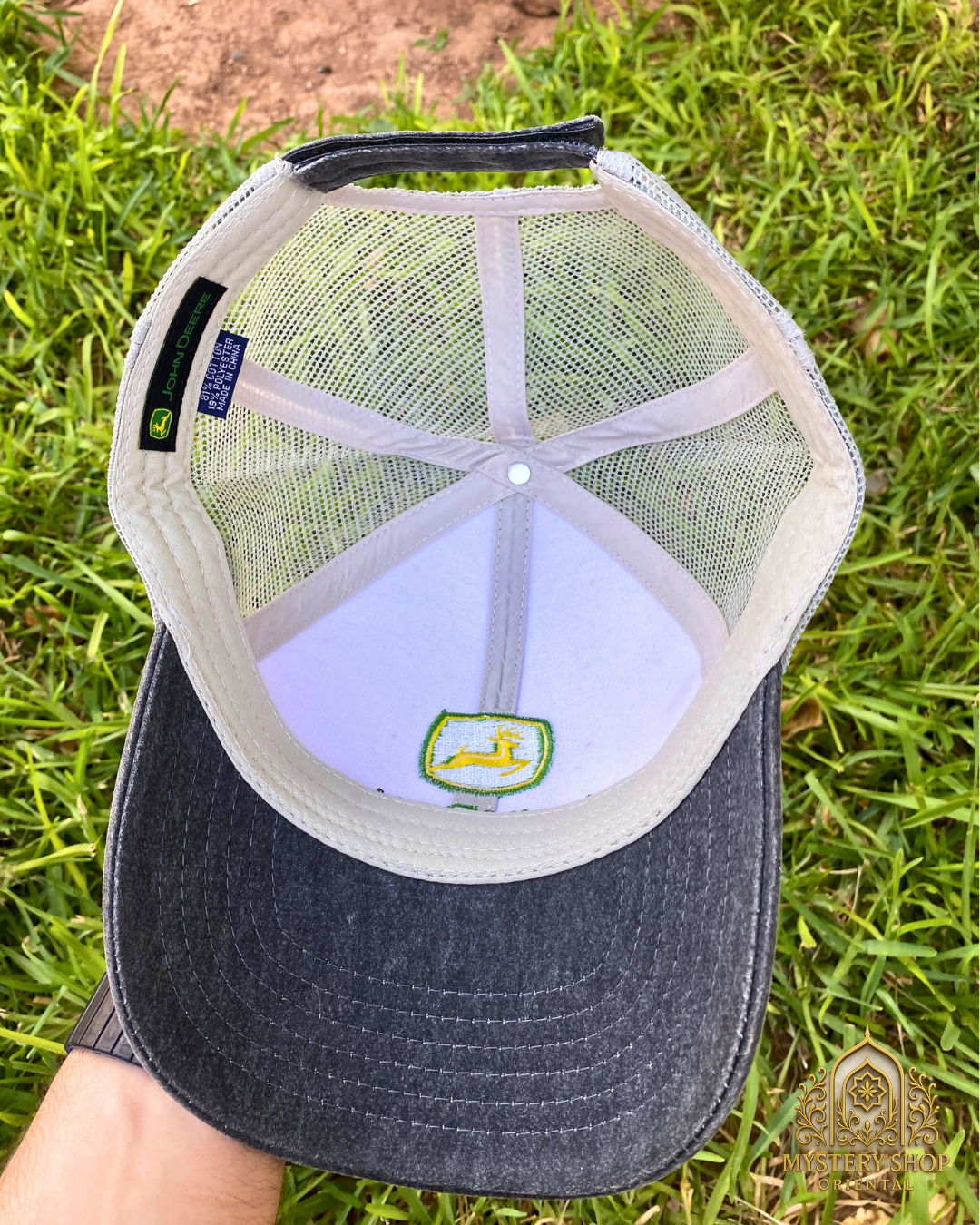 Casquette maille arrière grise John Deere